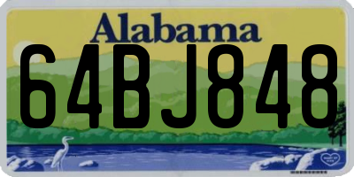 AL license plate 64BJ848