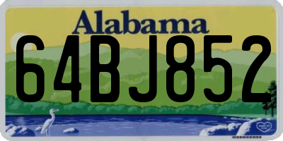 AL license plate 64BJ852
