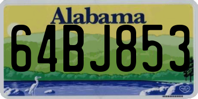 AL license plate 64BJ853
