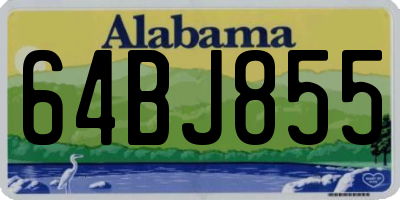 AL license plate 64BJ855