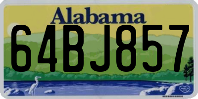 AL license plate 64BJ857