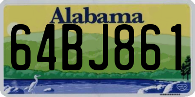 AL license plate 64BJ861