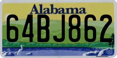 AL license plate 64BJ862