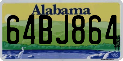 AL license plate 64BJ864