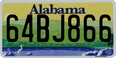 AL license plate 64BJ866