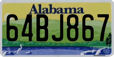 AL license plate 64BJ867