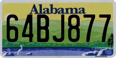 AL license plate 64BJ877