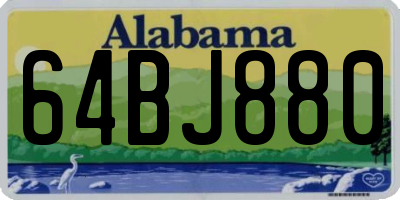 AL license plate 64BJ880
