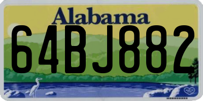 AL license plate 64BJ882