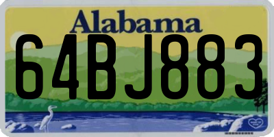 AL license plate 64BJ883