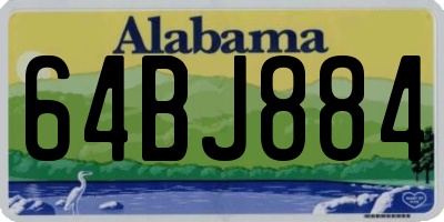 AL license plate 64BJ884