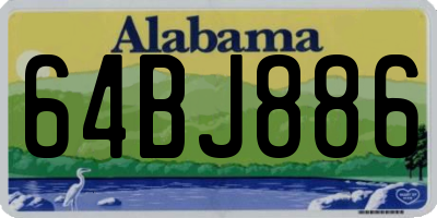 AL license plate 64BJ886