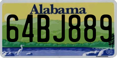 AL license plate 64BJ889