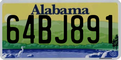 AL license plate 64BJ891
