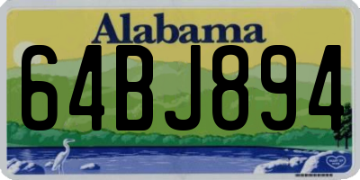 AL license plate 64BJ894