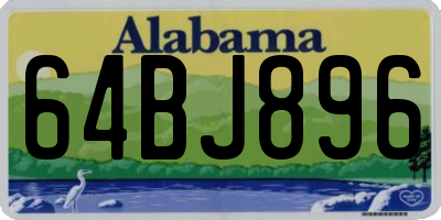 AL license plate 64BJ896