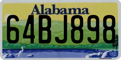 AL license plate 64BJ898
