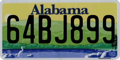 AL license plate 64BJ899