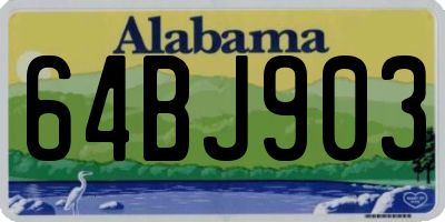 AL license plate 64BJ903