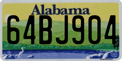 AL license plate 64BJ904
