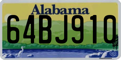 AL license plate 64BJ910