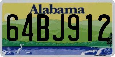 AL license plate 64BJ912