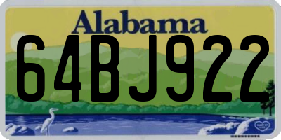 AL license plate 64BJ922