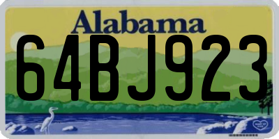 AL license plate 64BJ923