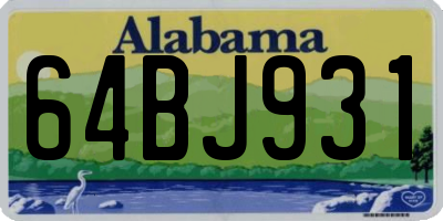 AL license plate 64BJ931