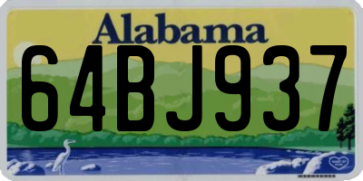 AL license plate 64BJ937
