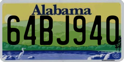 AL license plate 64BJ940