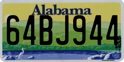 AL license plate 64BJ944
