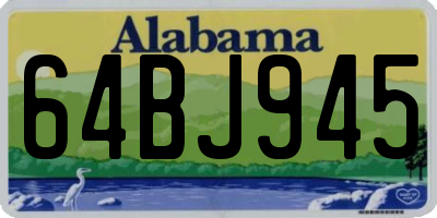 AL license plate 64BJ945