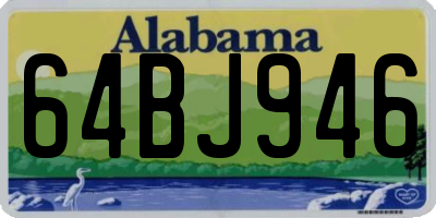 AL license plate 64BJ946