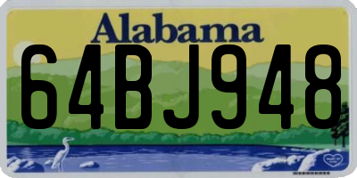 AL license plate 64BJ948