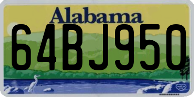 AL license plate 64BJ950