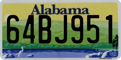 AL license plate 64BJ951
