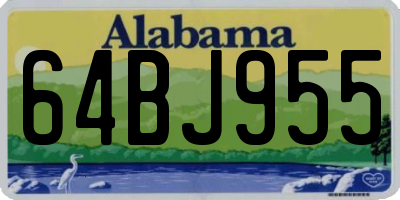 AL license plate 64BJ955