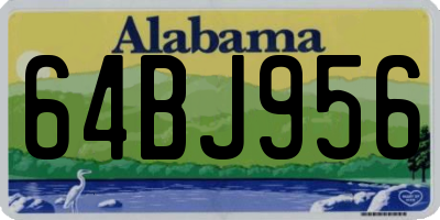 AL license plate 64BJ956