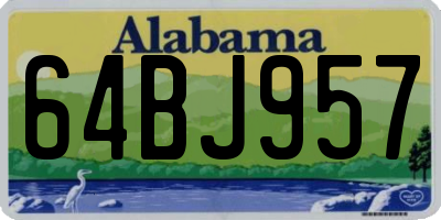 AL license plate 64BJ957