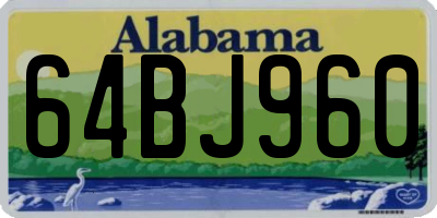 AL license plate 64BJ960