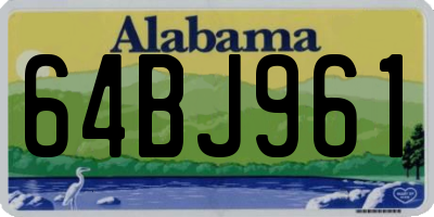 AL license plate 64BJ961