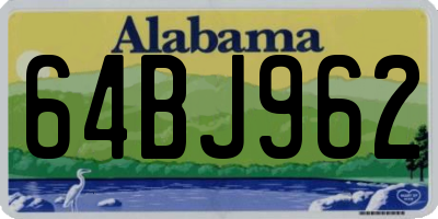 AL license plate 64BJ962
