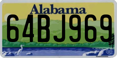 AL license plate 64BJ969