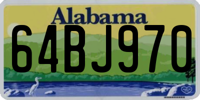 AL license plate 64BJ970