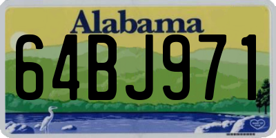 AL license plate 64BJ971