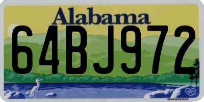 AL license plate 64BJ972