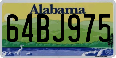 AL license plate 64BJ975