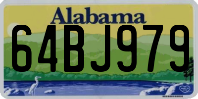 AL license plate 64BJ979