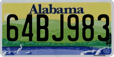 AL license plate 64BJ983